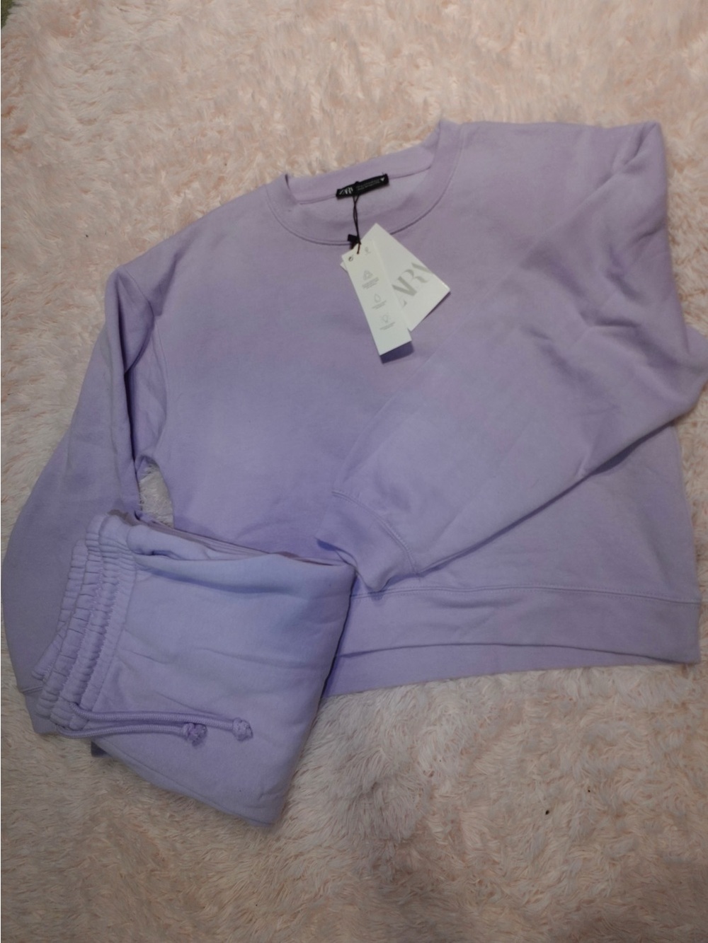 NEW* Zara Lavender SET Track Pants & Sweatshirt